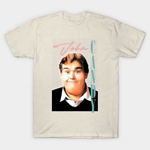 John Candy / 1980s Style Retro Fan Art T-Shirt by DankFutura